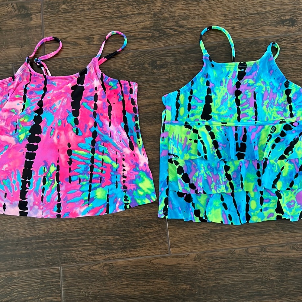 Justice tankini tops. Size 10